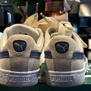 👟🏃‍♀️ Puma Women’s Basket Heart Denim Sneakers Sz 9